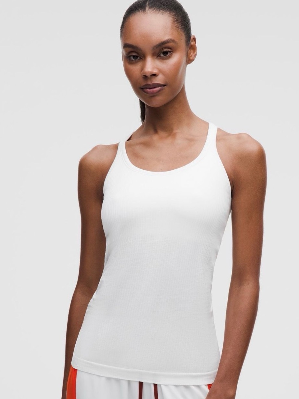Lululemon: Womens 4: White Ribbed Tank Top: Good condition: 🤍
